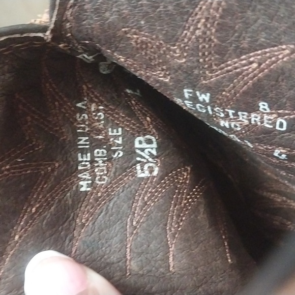 Justin Women Brown Leather Western Heeled Cowboy Boots Size 5.5 - Picture 8 of 9